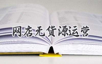 网店无货源运营