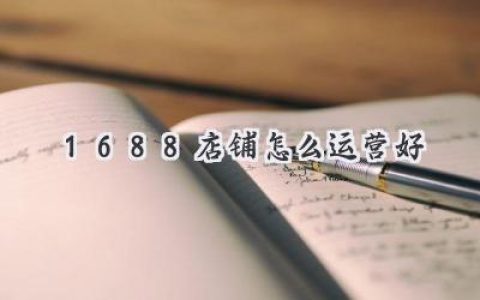 1688店铺，别再只顾着“搬货”了！从小白到爆款，你的店铺究竟差在哪？