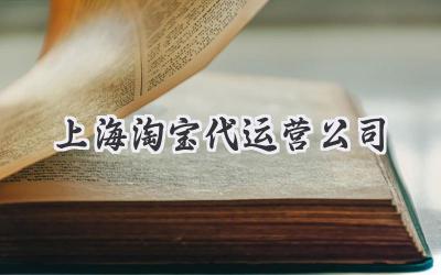 上海淘宝代运营公司