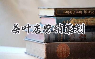 茶叶店营销策划