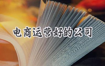 电商运营好的公司