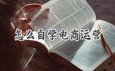 怎么自学电商运营