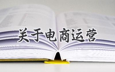 关于电商运营