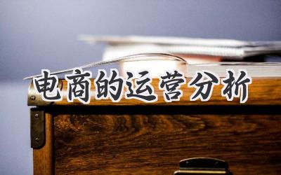 电商的运营分析