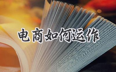 电商如何运作