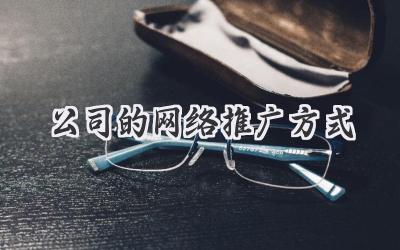 公司的网络推广方式